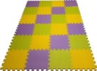 Коврик пазл конструктор, 33см * 0.9 см, мягкий пол, салатовый, фиолетовый, жёлтый